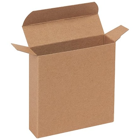 Bsc Preferred 4 x 1 1/16 x 4'' Kraft Reverse Tuck Folding Cartons, 500PK RTC37